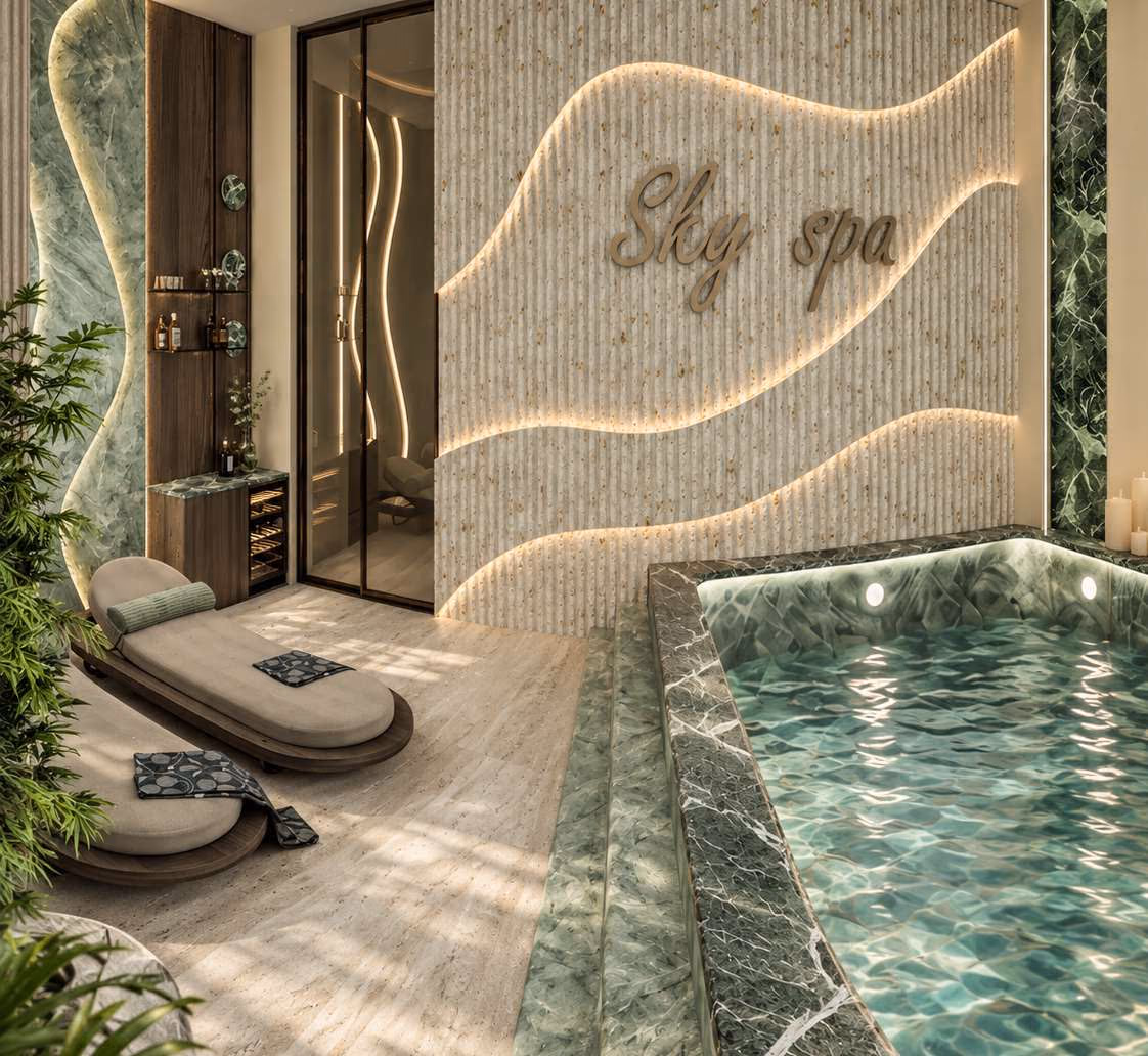 Sky Spa — kristal hovuz və istirahət zonası